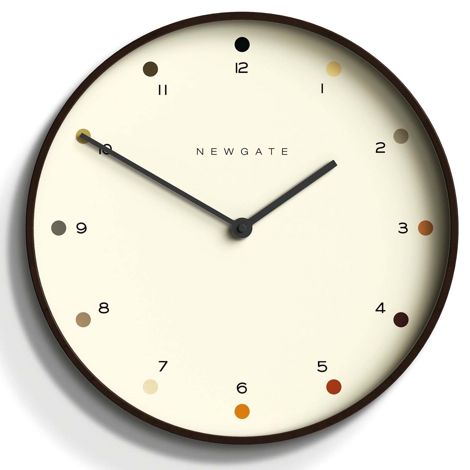 Buy Newgate Mr Clarke Dark Wood Wall Clock Dot Dial 40 41cm – Oh