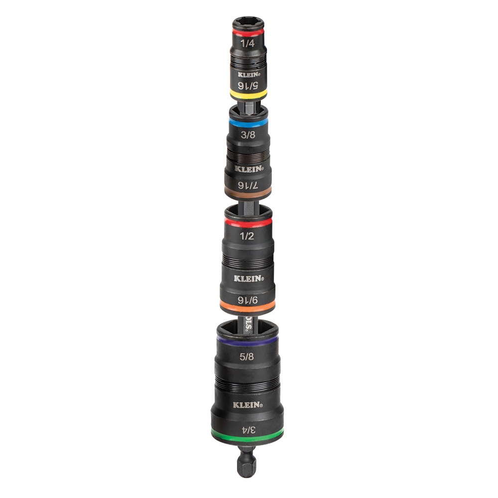 Klein 9-in-1 Impact Rated Flip Socket Set 32934