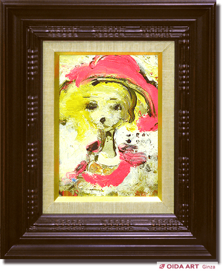 織田広喜 ピンク色の帽子の少女（2） | 絵画など美術品の販売と買取