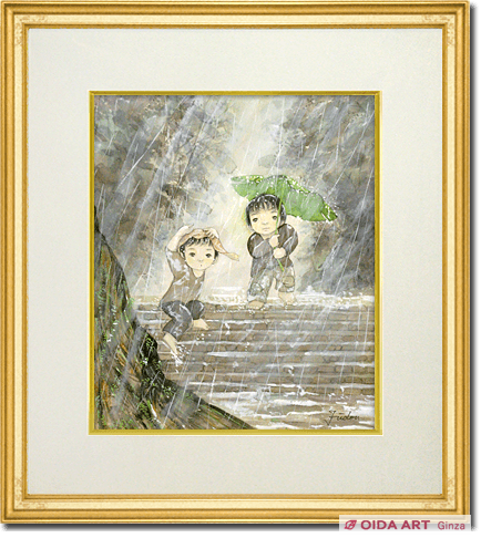 開田風童 夕立 | 絵画など美術品の販売と買取 | 東京・銀座 おいだ美術