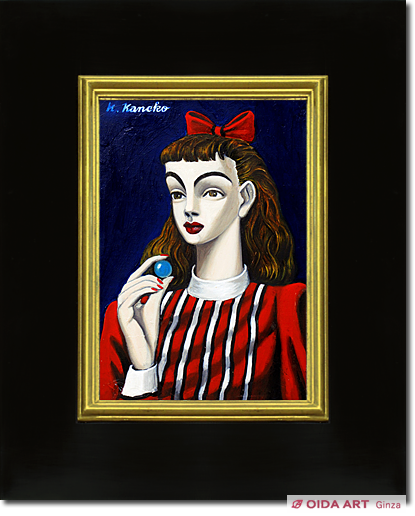 金子國義 ビー玉を持つ少女 | 絵画など美術品の販売と買取 | 東京