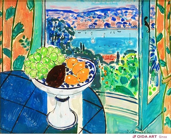 坂口紀良 コートダジュールの窓辺 | 絵画など美術品の販売と買取