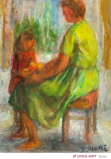 森芳雄 母子像 | 絵画など美術品の販売と買取 | 東京・銀座 おいだ美術