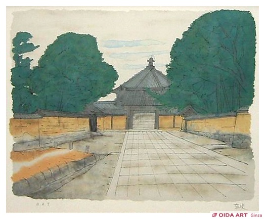 平山郁夫 シルクロードの心 法隆寺夢殿への道 | 絵画など美術品の販売