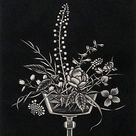 長谷川潔 花（『長谷川潔の肖像』〈現代版画の巨匠〉表紙） | 絵画など