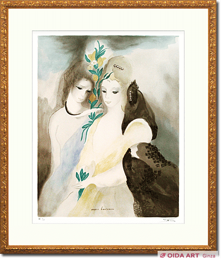 MARIE LAURENCIN 、マリー・ローランサン、真珠の髪飾りの乙女 MARIE