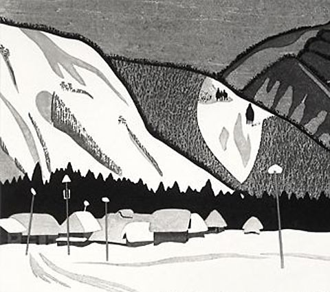 斎藤清 会津の冬 (99) 若松 上三寄 | 絵画など美術品の販売と買取