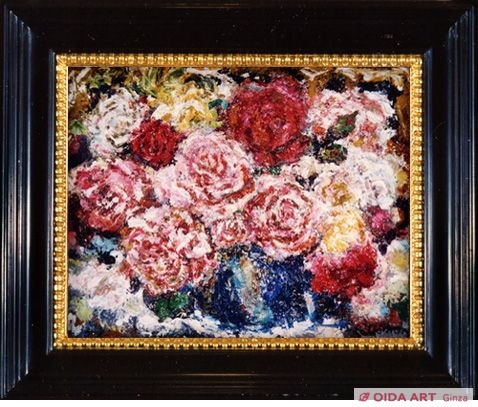 朝井閑右衛門 薔薇 | 絵画など美術品の販売と買取 | 東京・銀座 おいだ美術