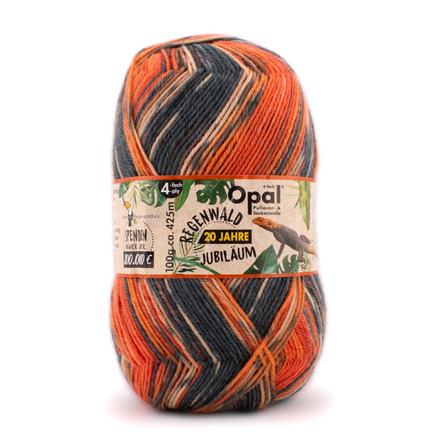 毛糸 Opal-オパール- レーゲンヴァルト20 4ply/4本撚り 1206.パロット