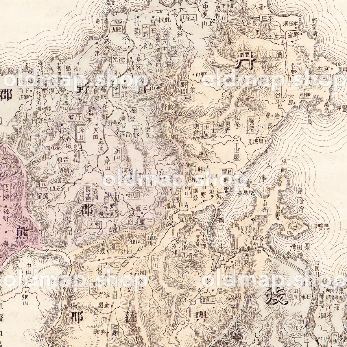 京都府管内全図 明治30年(1897) – 大日本管轄分地図 古地図素材データ