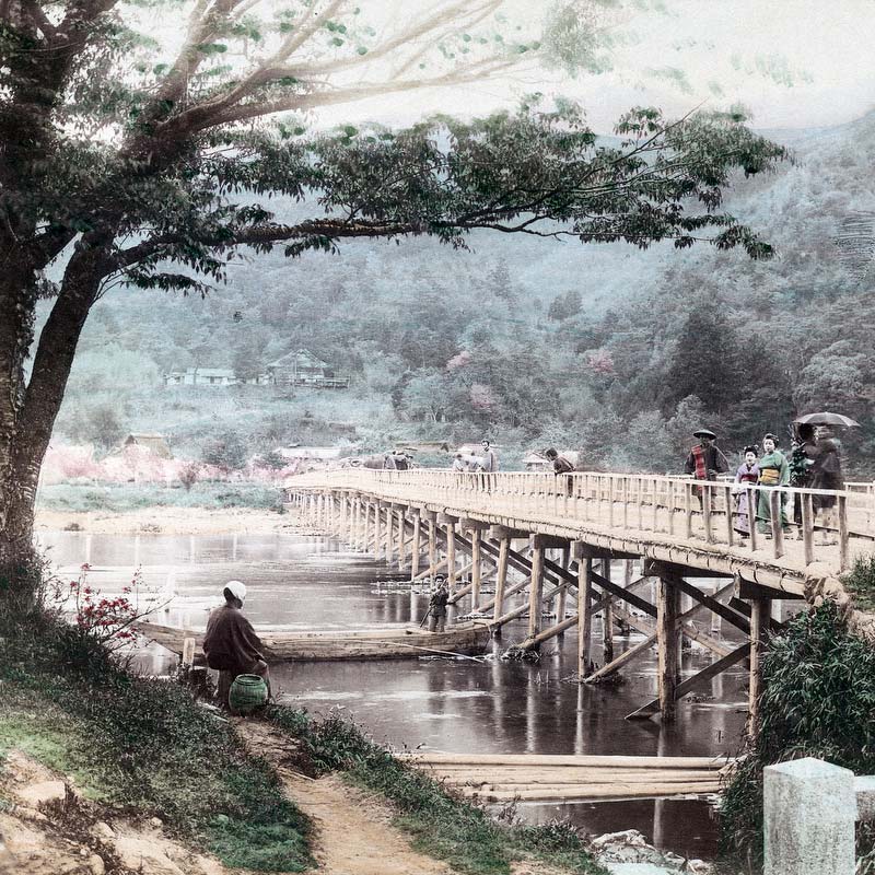 1880年代の嵐山 • 渡月橋 | 日本の古写真