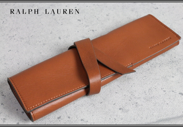 ラルフローレン上質オールレザーペンケース/牛革/Ralph Laurenの