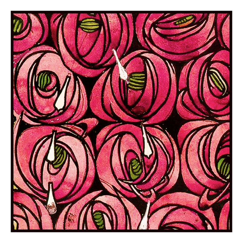 Charles Rennie Mackintosh's Red Roses Flowers Counted Cross Stitch