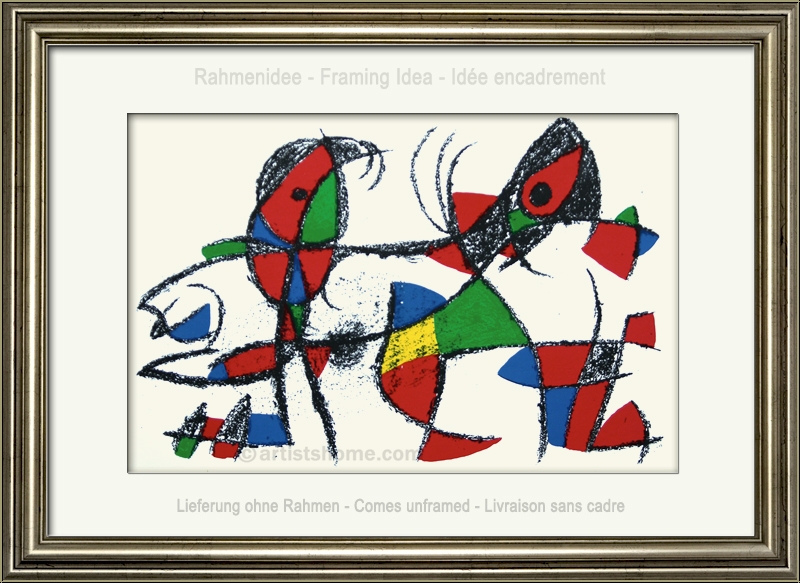 Joan Miro: Dolphin and Parrot, 1975, Limited Edition Lithograph X