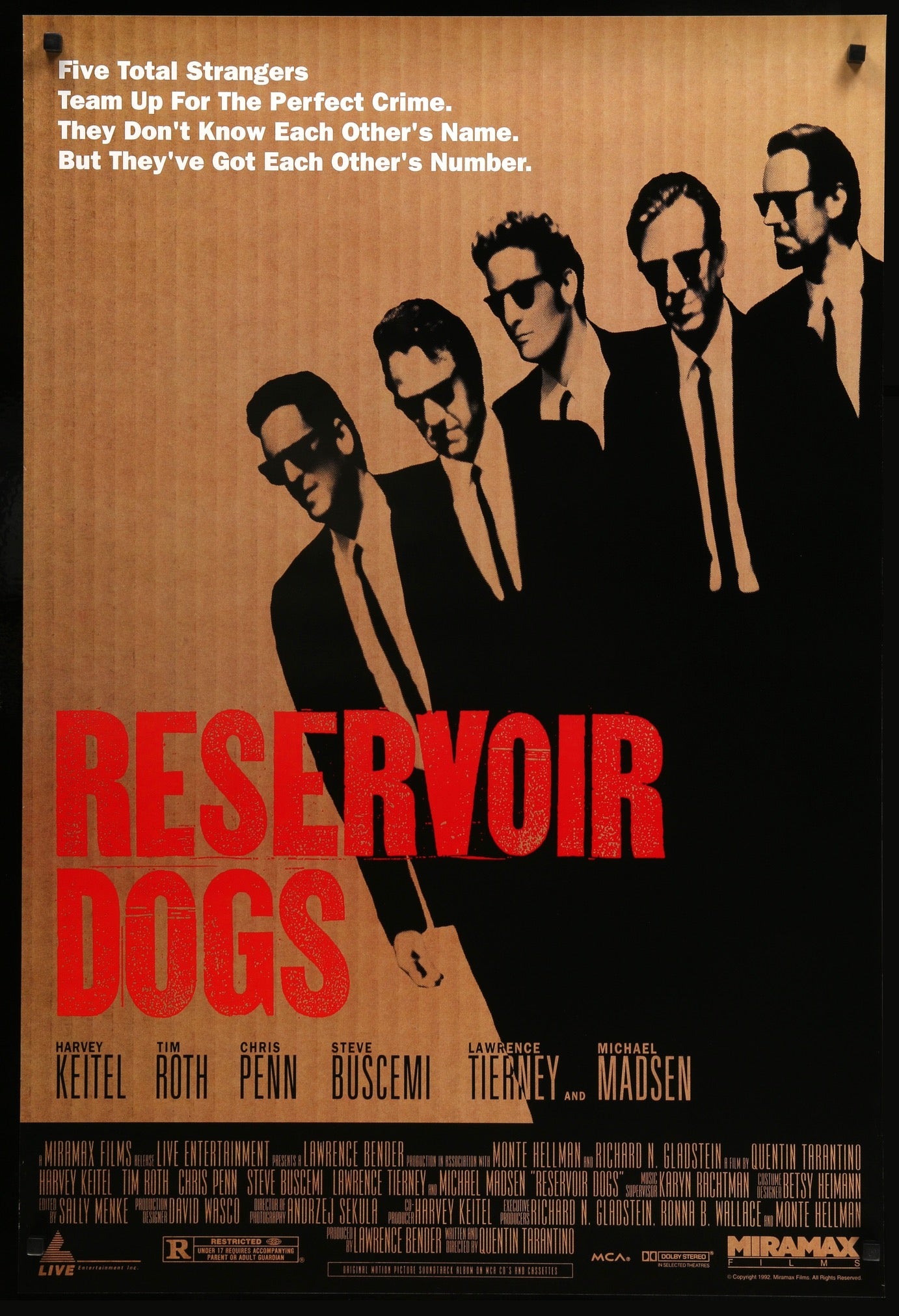 Reservoir Dogs (1992) Original One-Sheet Movie Poster - Original