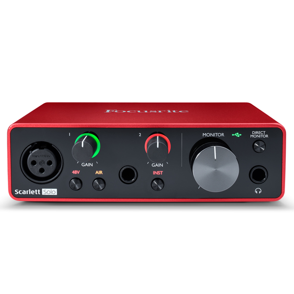 Focusriteの第三世代！新たな機能も搭載されたScarlett solo G3をご