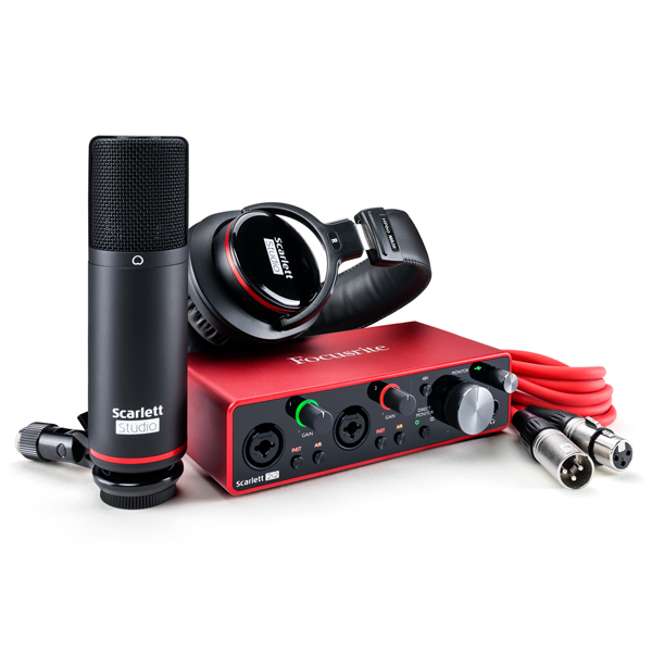 Focusriteの最初から全て揃っているスタジオパックScarlett 2i2 G3