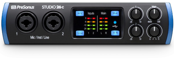 PreSonusのオーディオインターフェイス、Studio 26cのご紹介です！