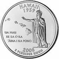 アメリカ / ハワイ州をデザインした「25セント記念硬貨」が登場