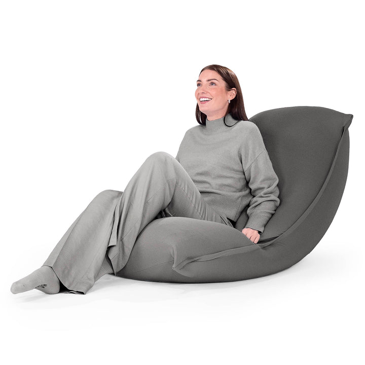 ラウンジャービーズクッション:グレー/むちゃのびストレッチ– Lounge