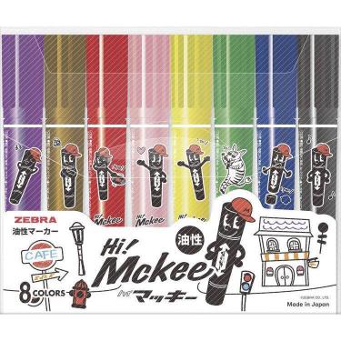 ハイマッキー 細太 油性 Hi!Mckee 8色セット: ステーショナリー