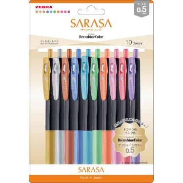 サラサクリップ デコシャイン 0.5mm ゲルインク 10色セット
