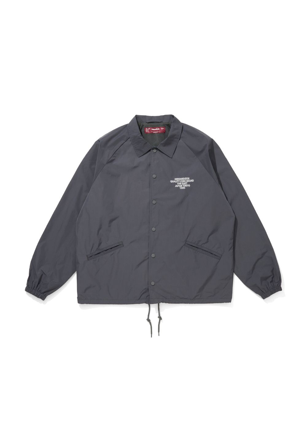 HIDE AND SEEK - Coaches Jacket (CHARCOAL GRAY) / ナイロン コーチ
