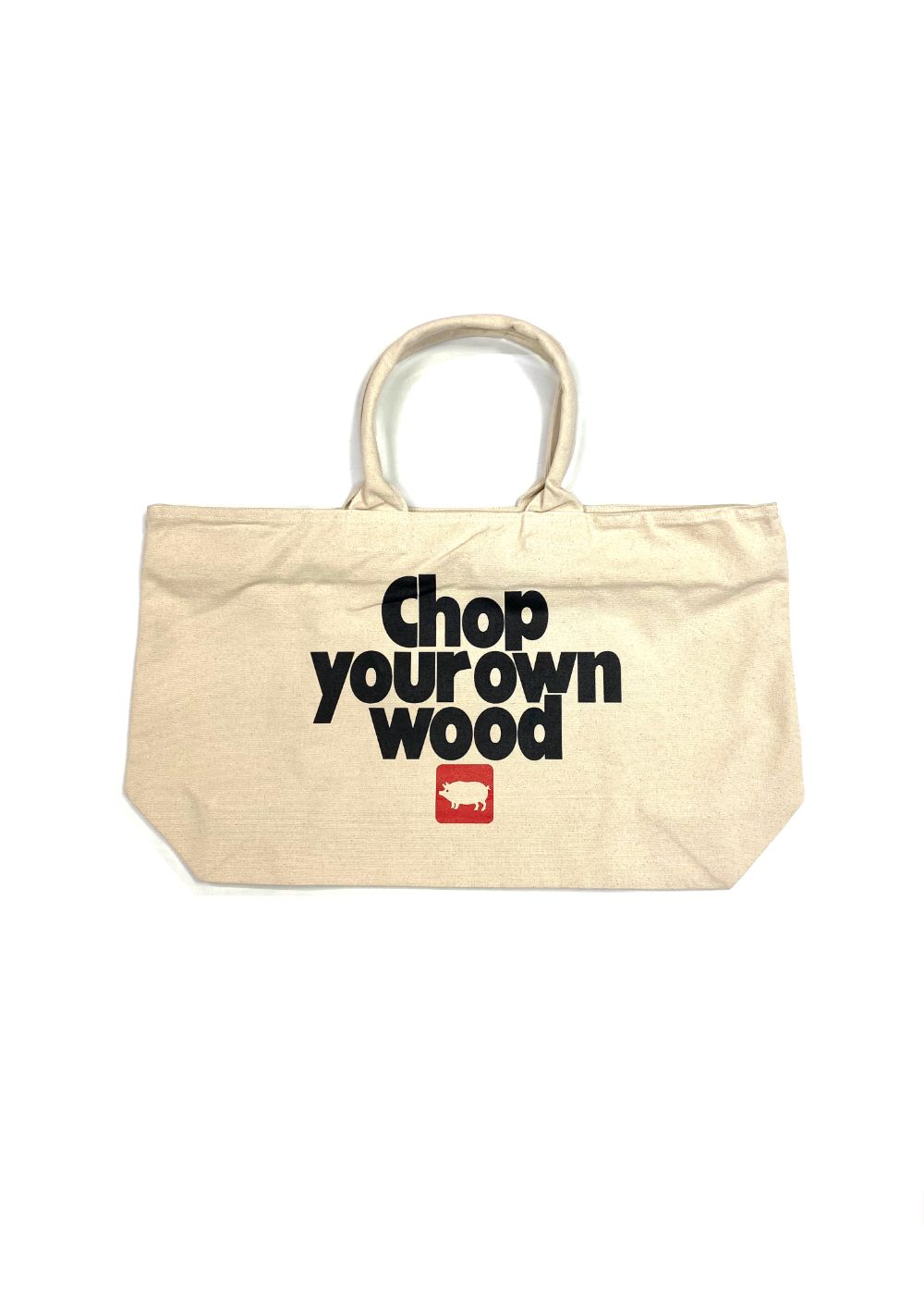 PORKCHOP GARAGE SUPPLY - CYOW ZIP TOTE BAG (NATURAL) / プリント