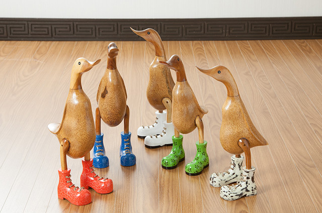 ベベママ あひるの木製オブジェ [5色展開]【duck-m】 /アジアン雑貨