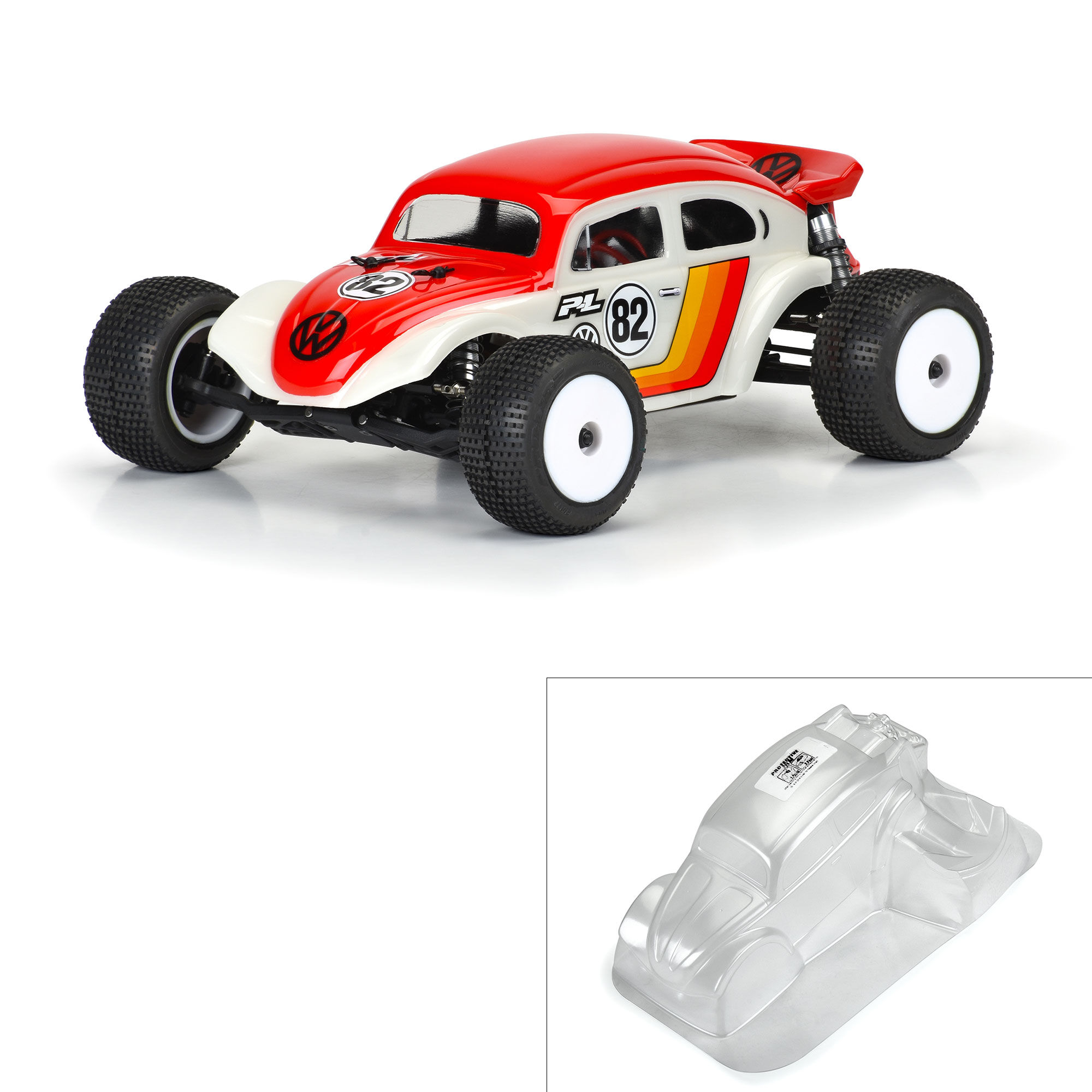 1/18 Volkswagen Baja Bug Clear Body: Mini-T 2.0 | Losi
