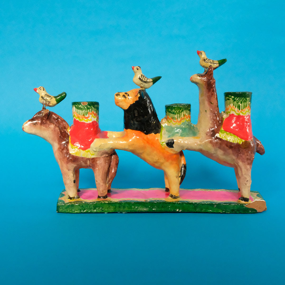 動物キャンドルホルダー - LABRAVA [メキシコ 民芸 フォークアート 雑貨]