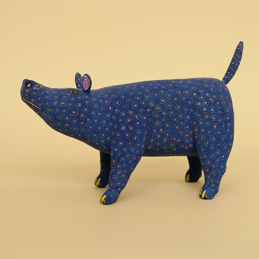 カバ（木彫 置物）- LABRAVA [メキシコ 民芸 フォークアート 雑貨]
