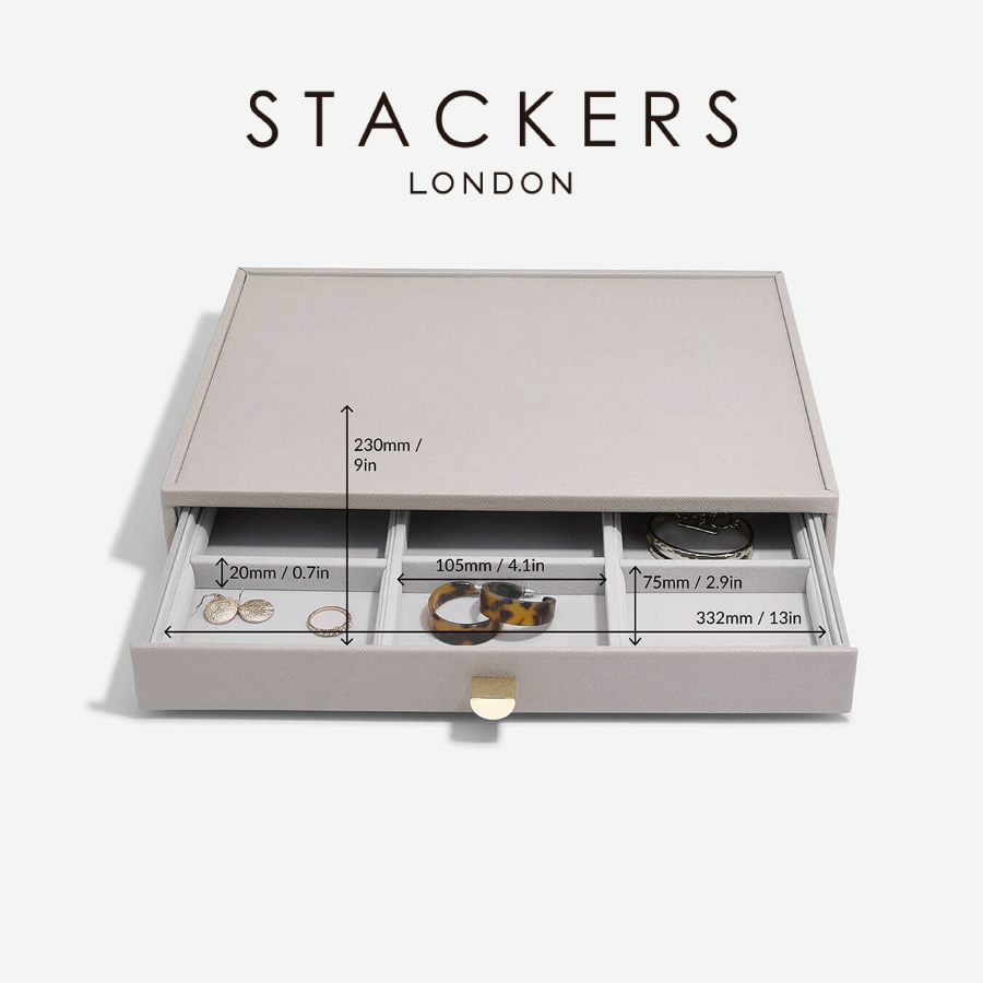 STACKERS】スーパーサイズ ドロワー ジュエリーケース 9sec トープ