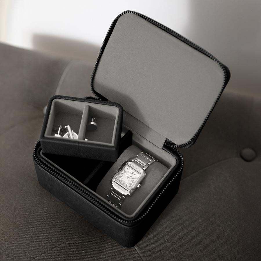 STACKERS】メンズ ウォッチ＆カフスボックス Watch＆Cufflink Box
