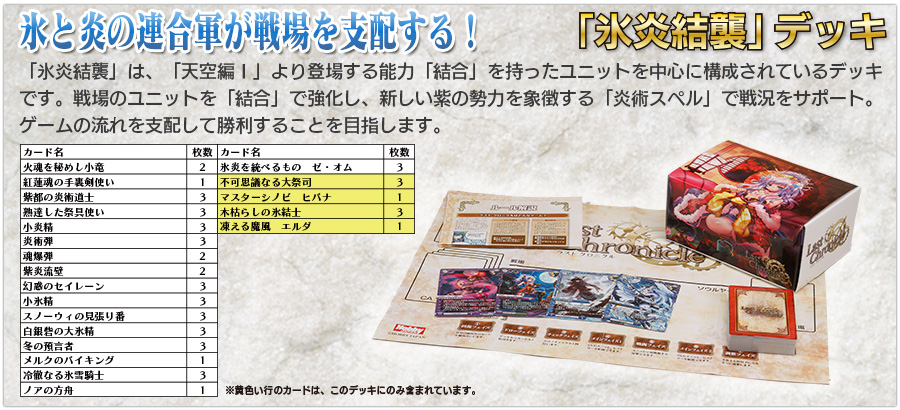 構築済みデッキ | 製品 | Last Chronicle ラスト クロニクル - ホビー