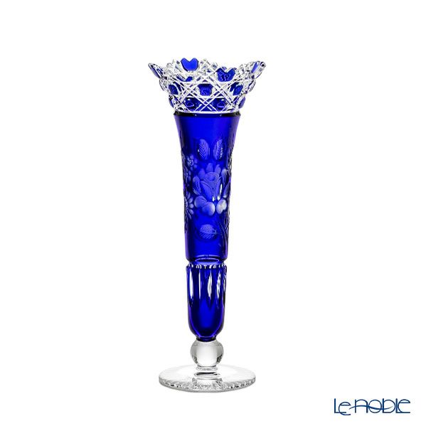 新品 希少 マイセン クリスタルガラス フラワーベース 花瓶 箱付 25cm