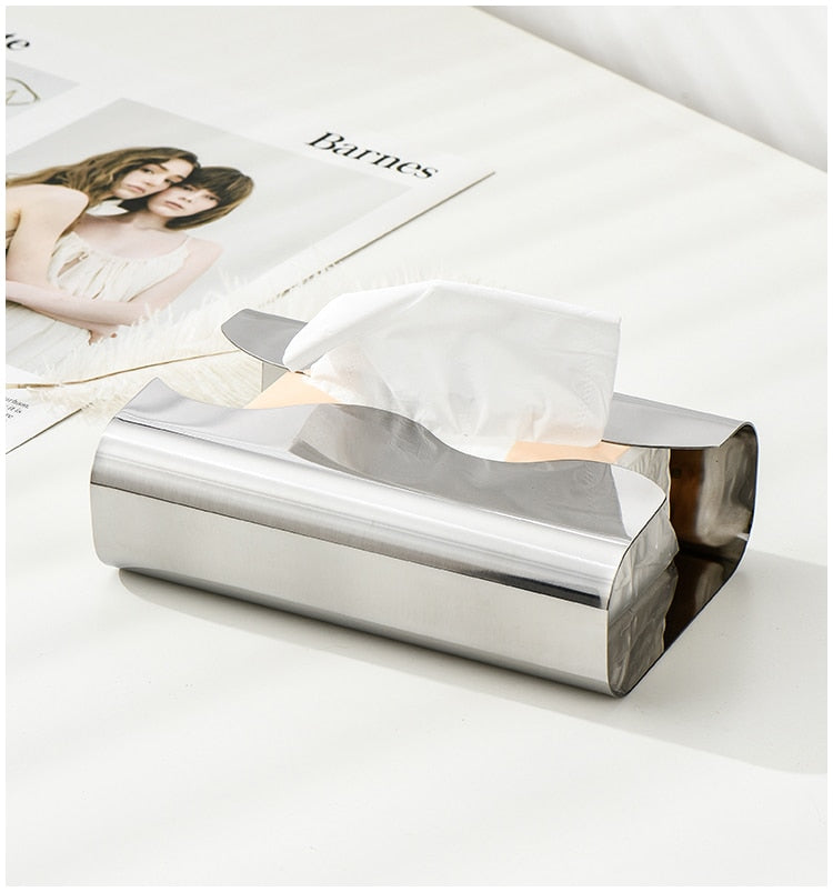 Discover the Range Wave Stainless Steel Tissue Box: Elegant and