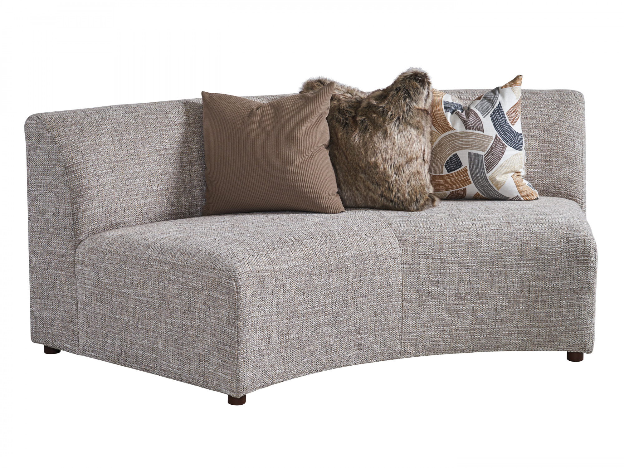 7662-83A | Alston Armless Curved Sofa | Zanzibar| Lexington Home