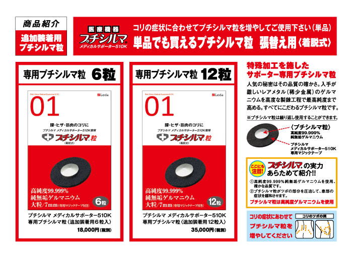 プチシルマメディカルサポーター510K専用 プチシルマ粒 6粒 | 株式会社