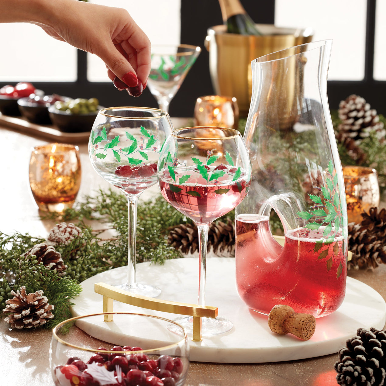 Holiday 3 pc Decanter & Wine Glasses Set – Lenox Corporation