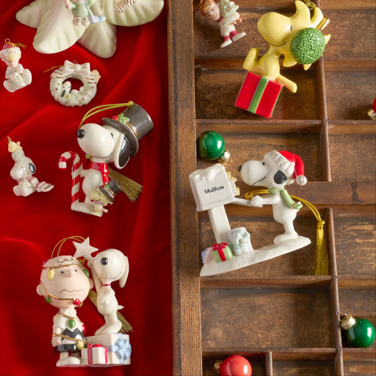Snoopy & Friends Christmas Tree Ornament Set – Lenox Corporation