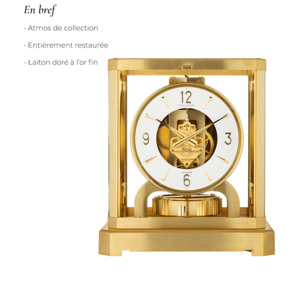 Jaeger-LeCoultre Atmos clock brass gold-plated 1960s - Lepage