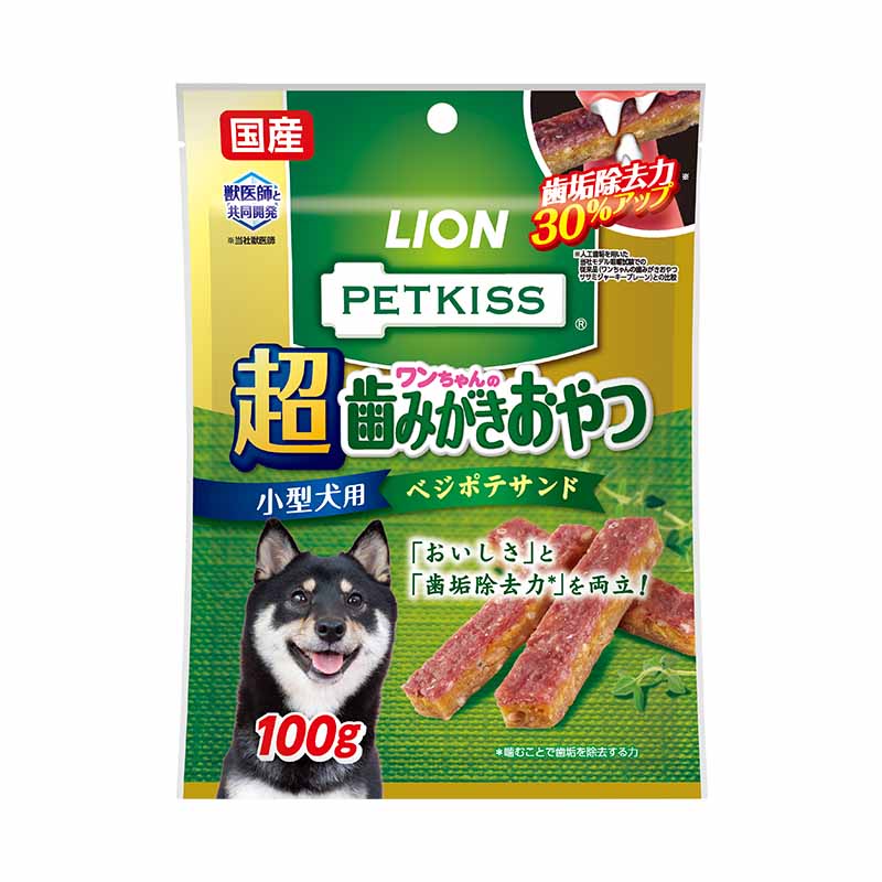 PETKISS ワンちゃんの超歯みがきおやつ ベジポテサンド｜ライオン