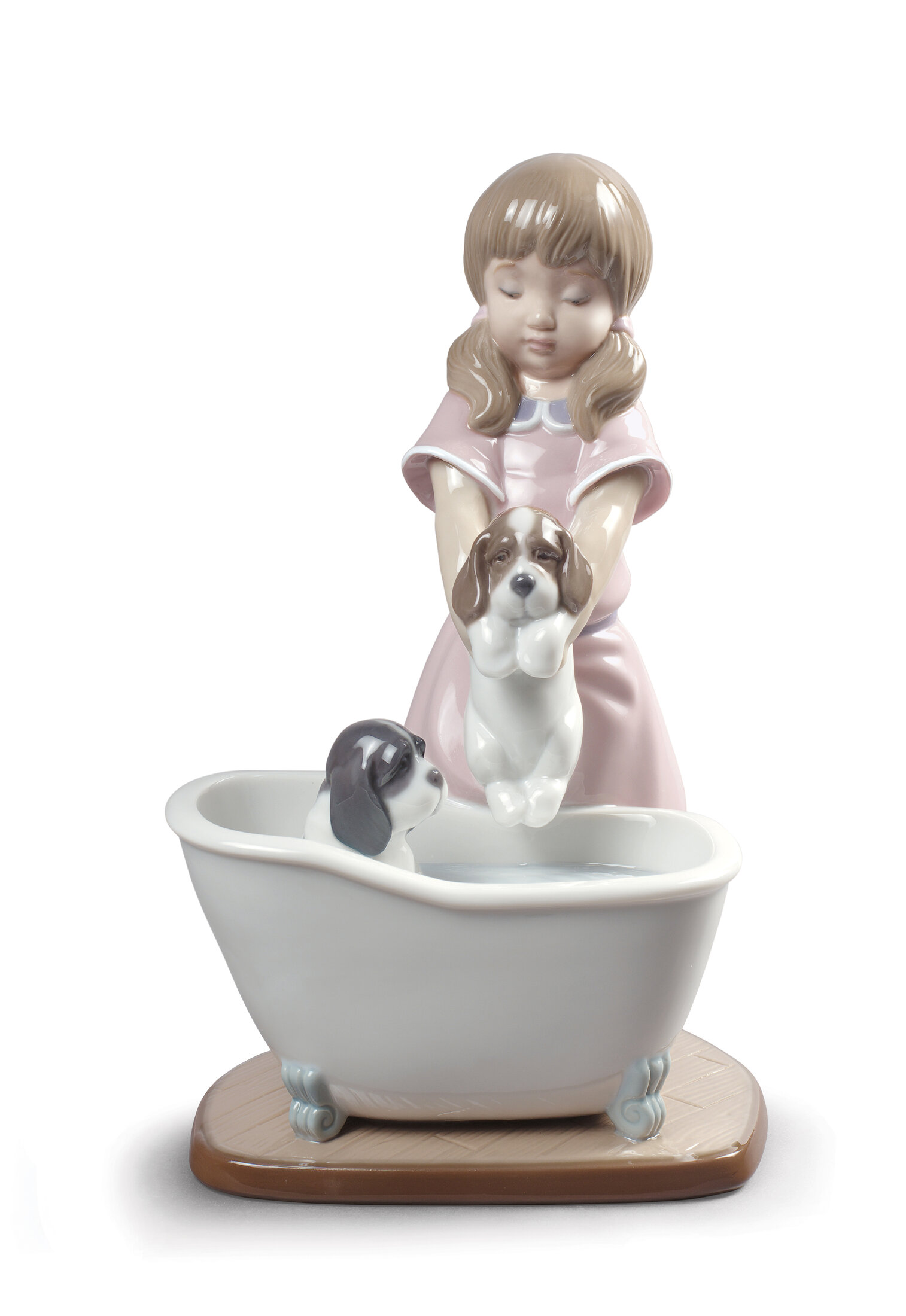 リヤドロ リヤドロ 犬 お風呂 『お風呂だよ』