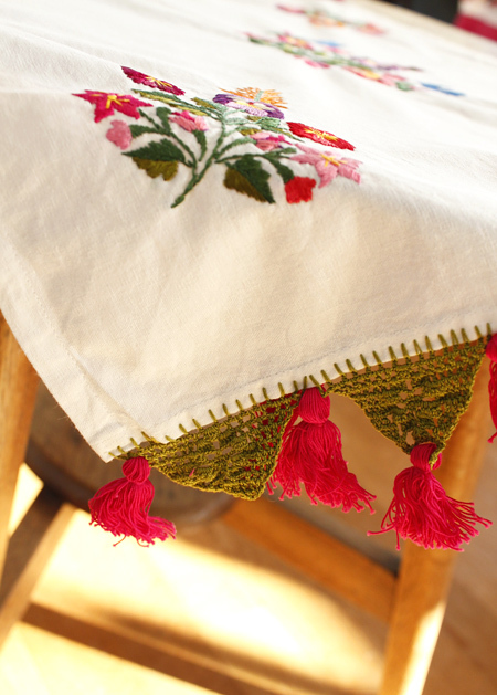 メキシコオアハカ州の刺繍クロス‐中南米の手作りと輸入雑貨