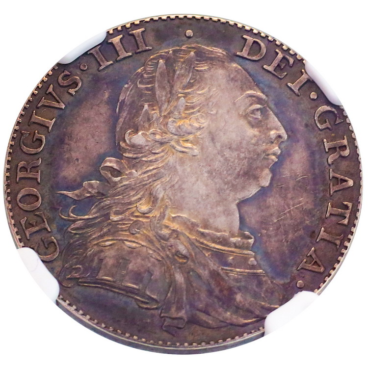 イギリス 1787年 シリング銀貨 パターン試作プルーフ ジョージ3世 NGC