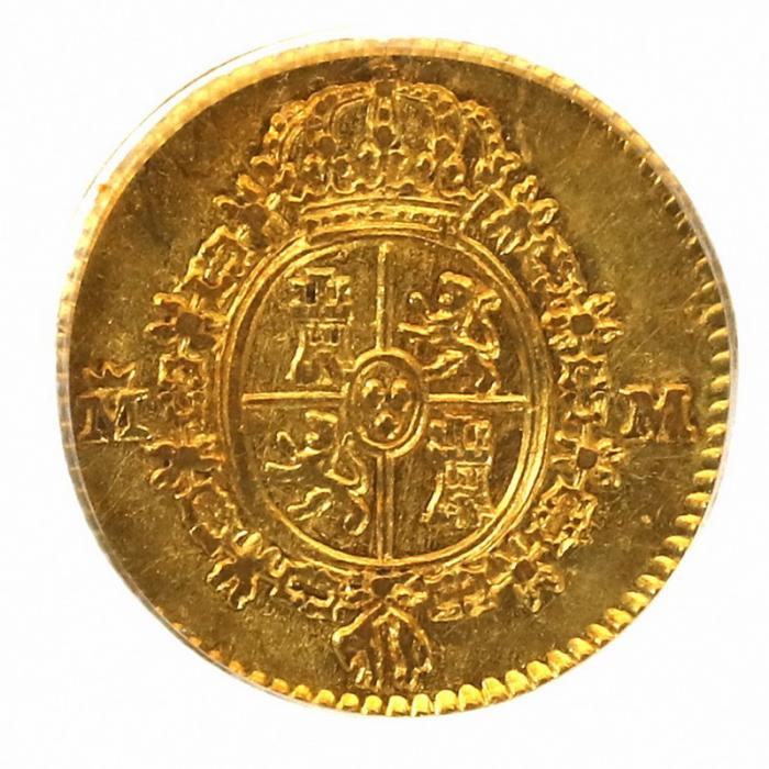 スペイン 1867年 イザベル2世 2エスクード銀貨 NGC AU58 スペイン 1788