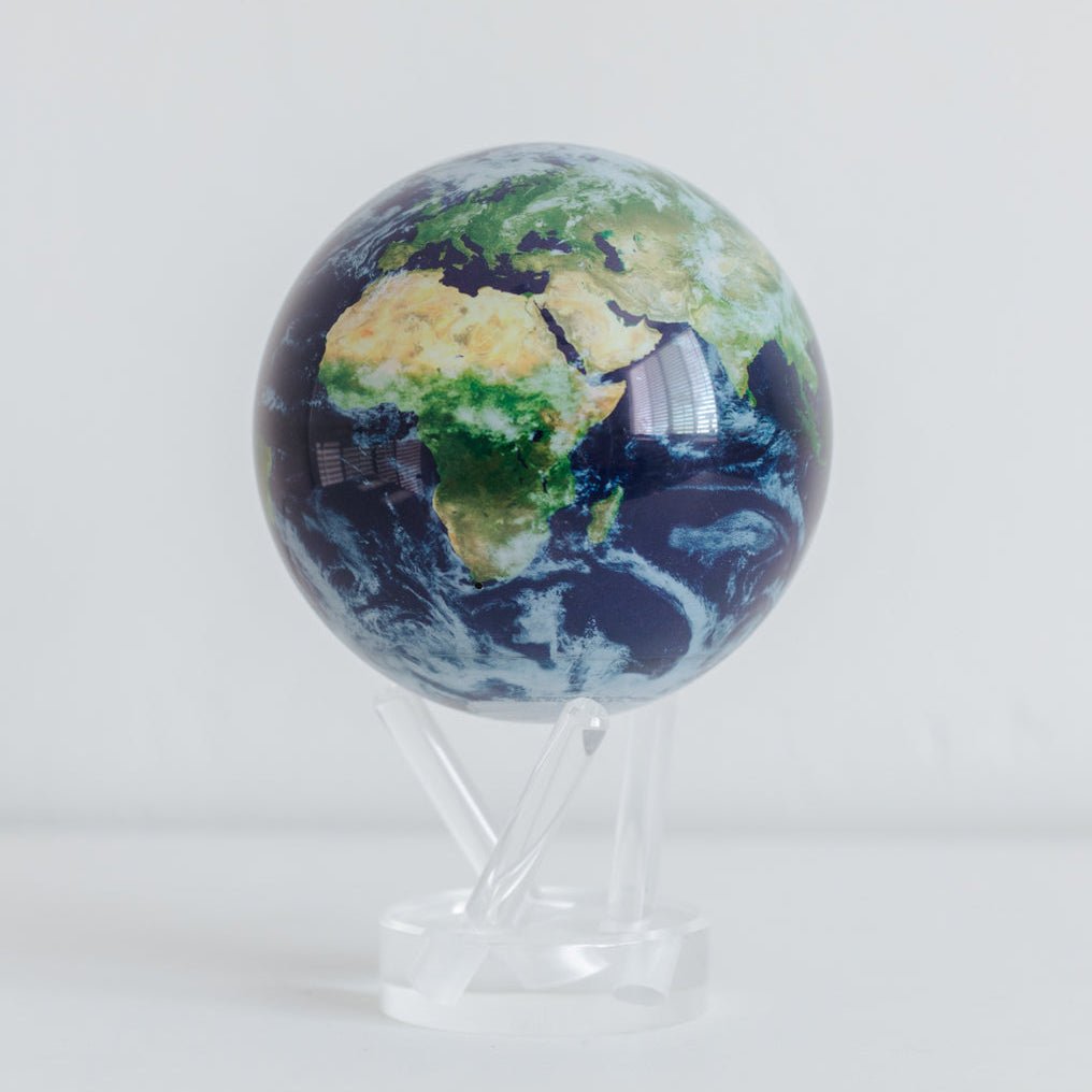 Earth with Clouds MOVA Globe | Rotating Blue Planet Design