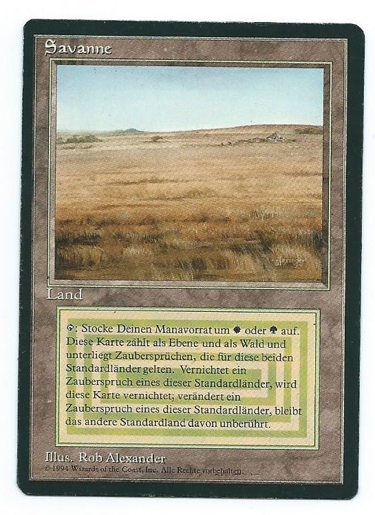 1x FBB Savannah Dual Land | Magic the Gathering | Black Border German