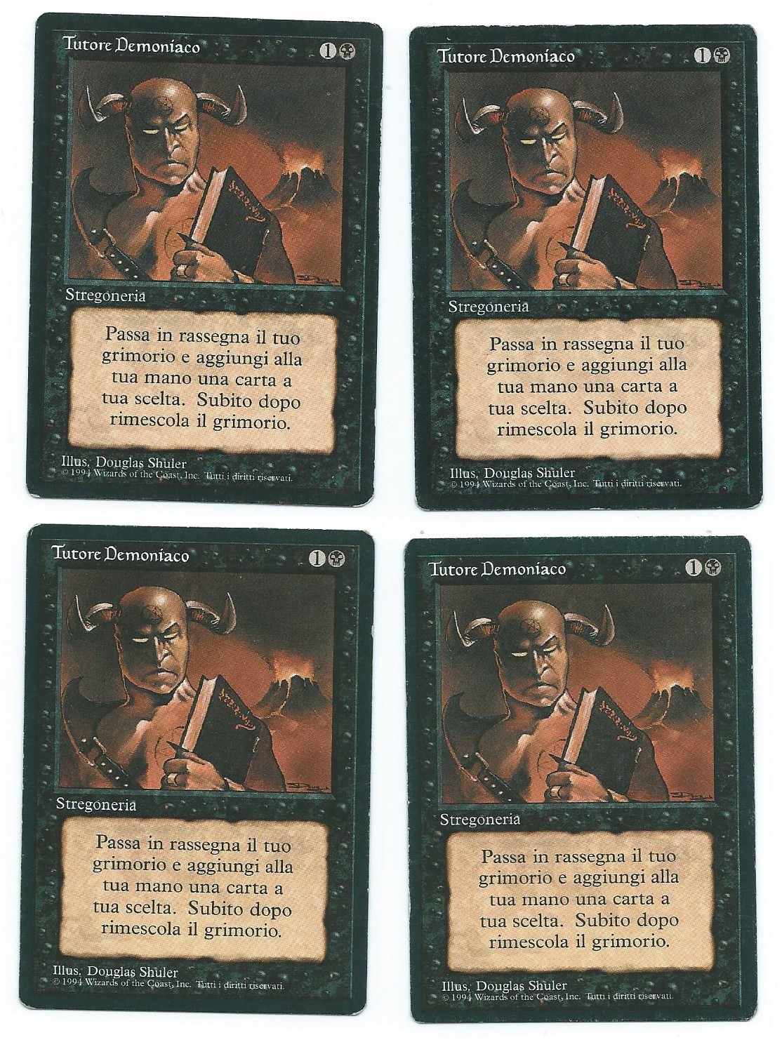 Magic MTG 1x FBB Demonic Tutor Italian black border | Mox Beta